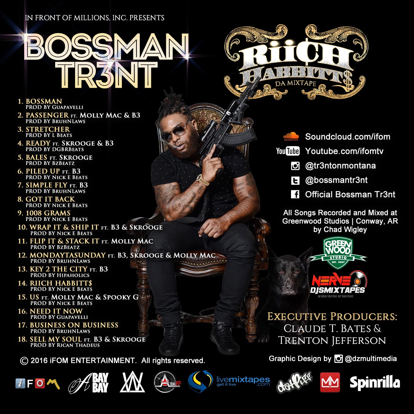 BOSSMAN TR3NT - Riich Habbitt$ Da Mixtape Hosted by ABAY BAY & DJ HYPNOTIK
